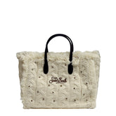 Borsa a mano SAINT BARTH COLETTE WOOL BRAID - Panna 00281I